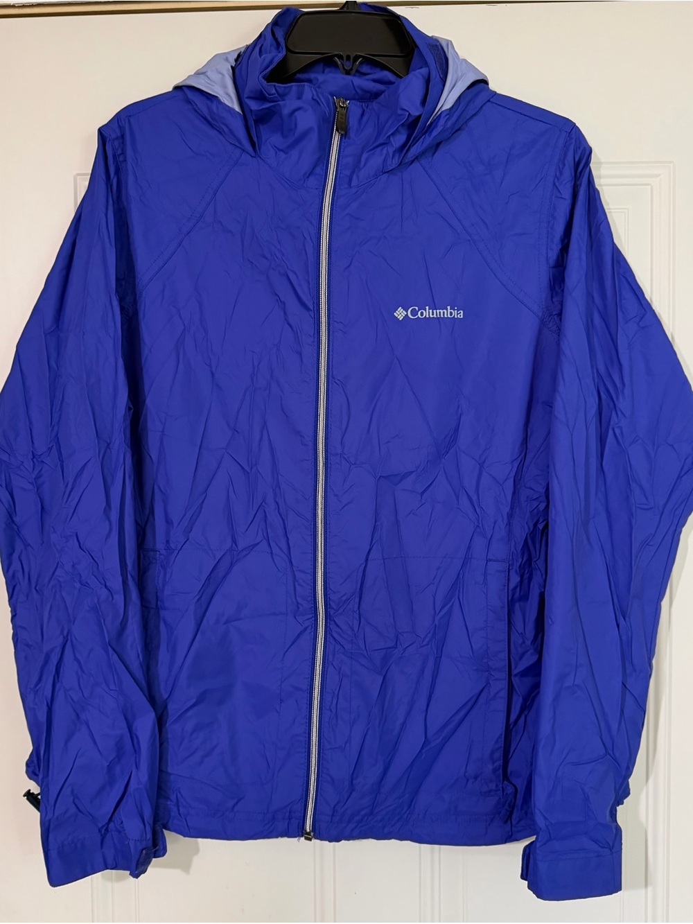 Columbia Royal Blue Lightweight Hooded Windbreaker